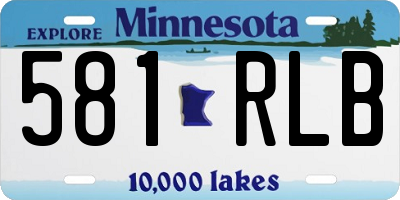 MN license plate 581RLB