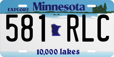 MN license plate 581RLC