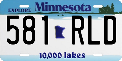 MN license plate 581RLD