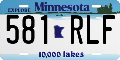 MN license plate 581RLF