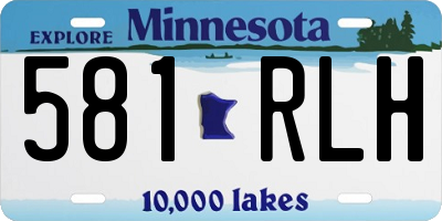 MN license plate 581RLH