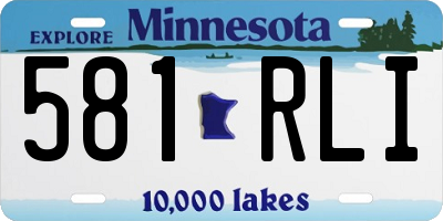 MN license plate 581RLI