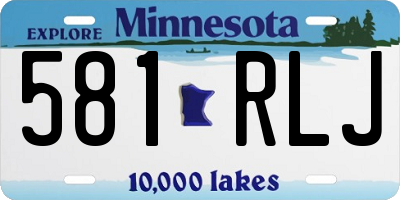 MN license plate 581RLJ