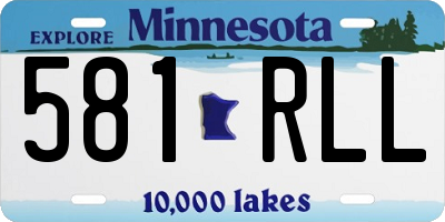 MN license plate 581RLL