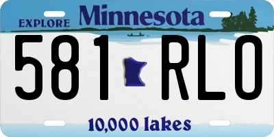 MN license plate 581RLO