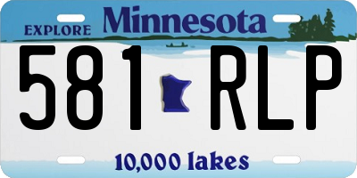 MN license plate 581RLP