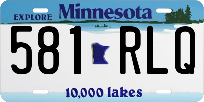 MN license plate 581RLQ