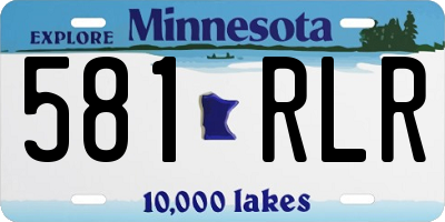 MN license plate 581RLR