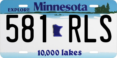 MN license plate 581RLS