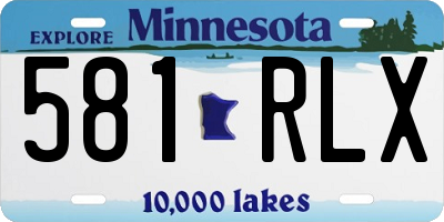 MN license plate 581RLX