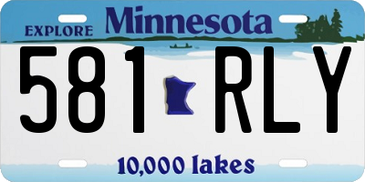MN license plate 581RLY