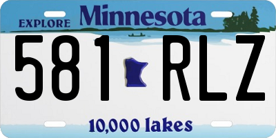 MN license plate 581RLZ