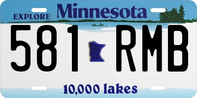 MN license plate 581RMB