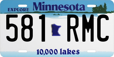 MN license plate 581RMC
