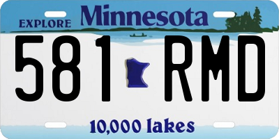 MN license plate 581RMD