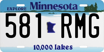 MN license plate 581RMG