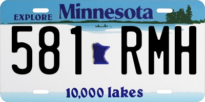MN license plate 581RMH