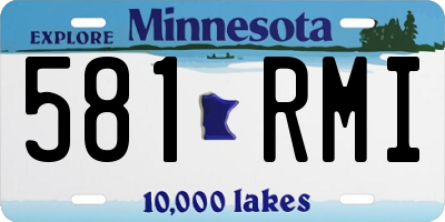 MN license plate 581RMI