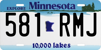 MN license plate 581RMJ