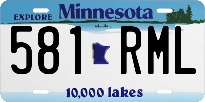 MN license plate 581RML