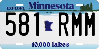 MN license plate 581RMM