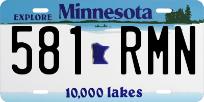 MN license plate 581RMN