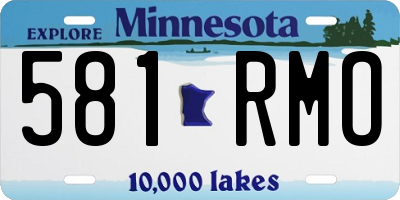 MN license plate 581RMO
