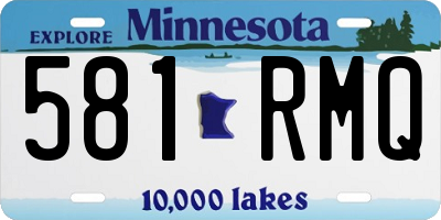 MN license plate 581RMQ