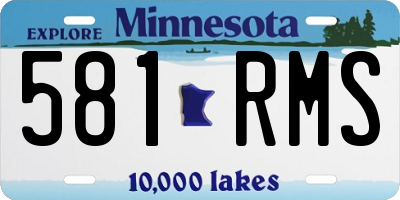 MN license plate 581RMS