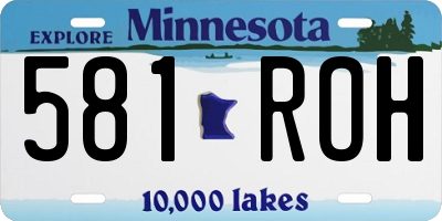 MN license plate 581ROH