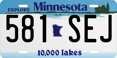 MN license plate 581SEJ