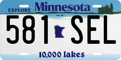 MN license plate 581SEL