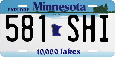 MN license plate 581SHI