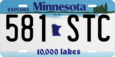 MN license plate 581STC