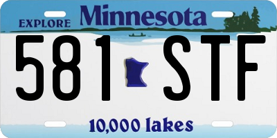 MN license plate 581STF