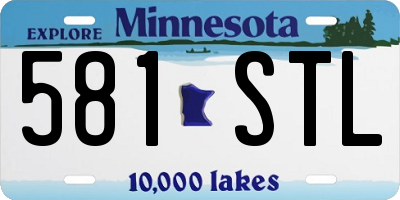 MN license plate 581STL