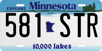 MN license plate 581STR