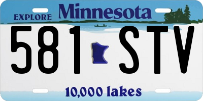 MN license plate 581STV