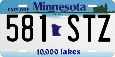 MN license plate 581STZ