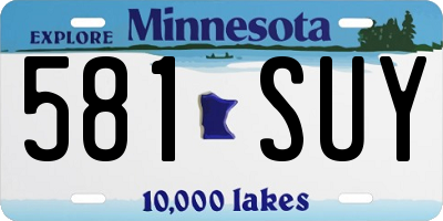 MN license plate 581SUY
