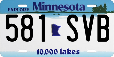 MN license plate 581SVB