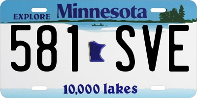MN license plate 581SVE