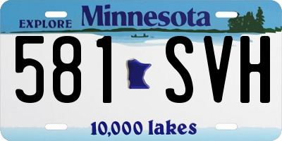 MN license plate 581SVH