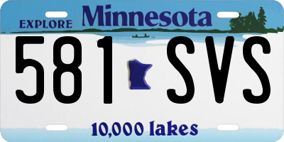 MN license plate 581SVS