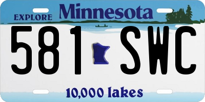 MN license plate 581SWC