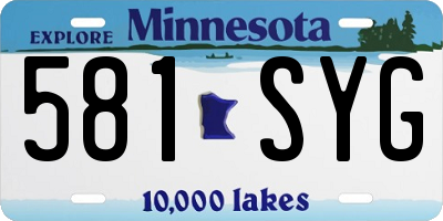 MN license plate 581SYG