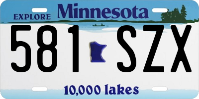 MN license plate 581SZX