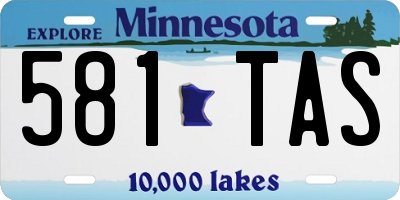 MN license plate 581TAS