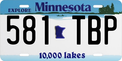 MN license plate 581TBP