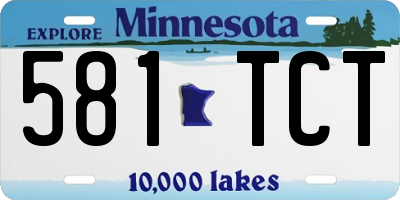 MN license plate 581TCT